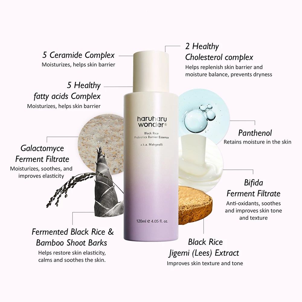 Haruharu Wonder [EU]Black Rice Probiotics Barrier Essence 120ml (a.k.a. Makgeolli Essence)