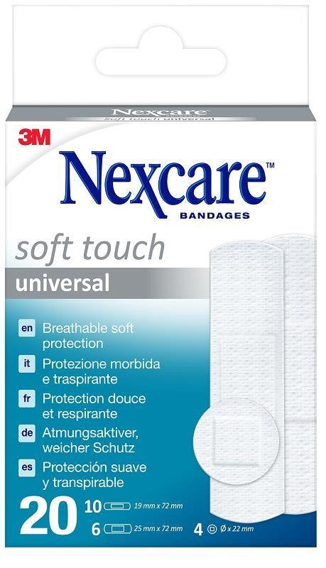 Nexcare , Cerotti, Pflaster Soft Touch Universal 3 Grössen Assortiert (20X) - Immagine 3