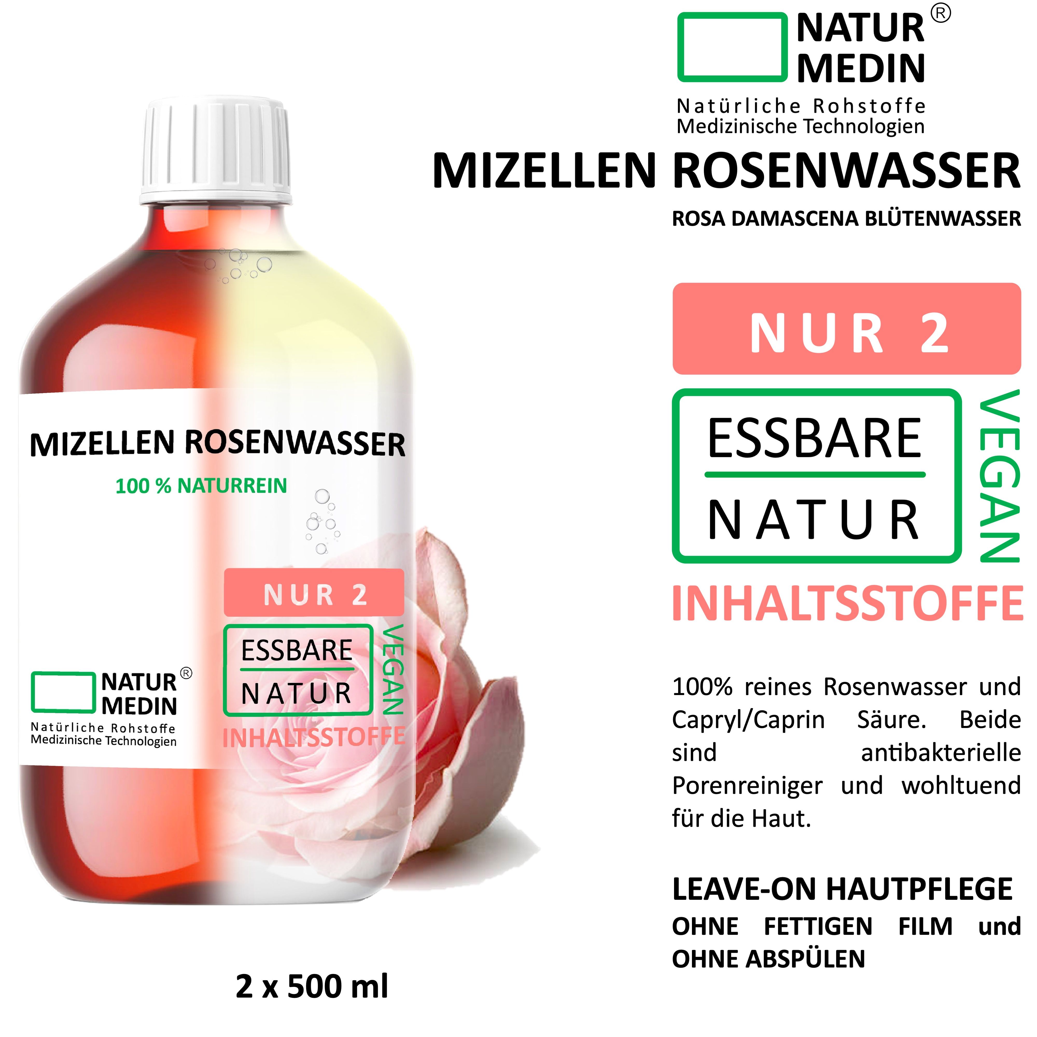 NATURMEDIN® Mizellen Rosenwasser Balanced
