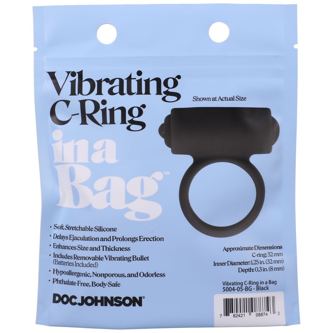 Doc Johnson Vibrating C-Ring Black