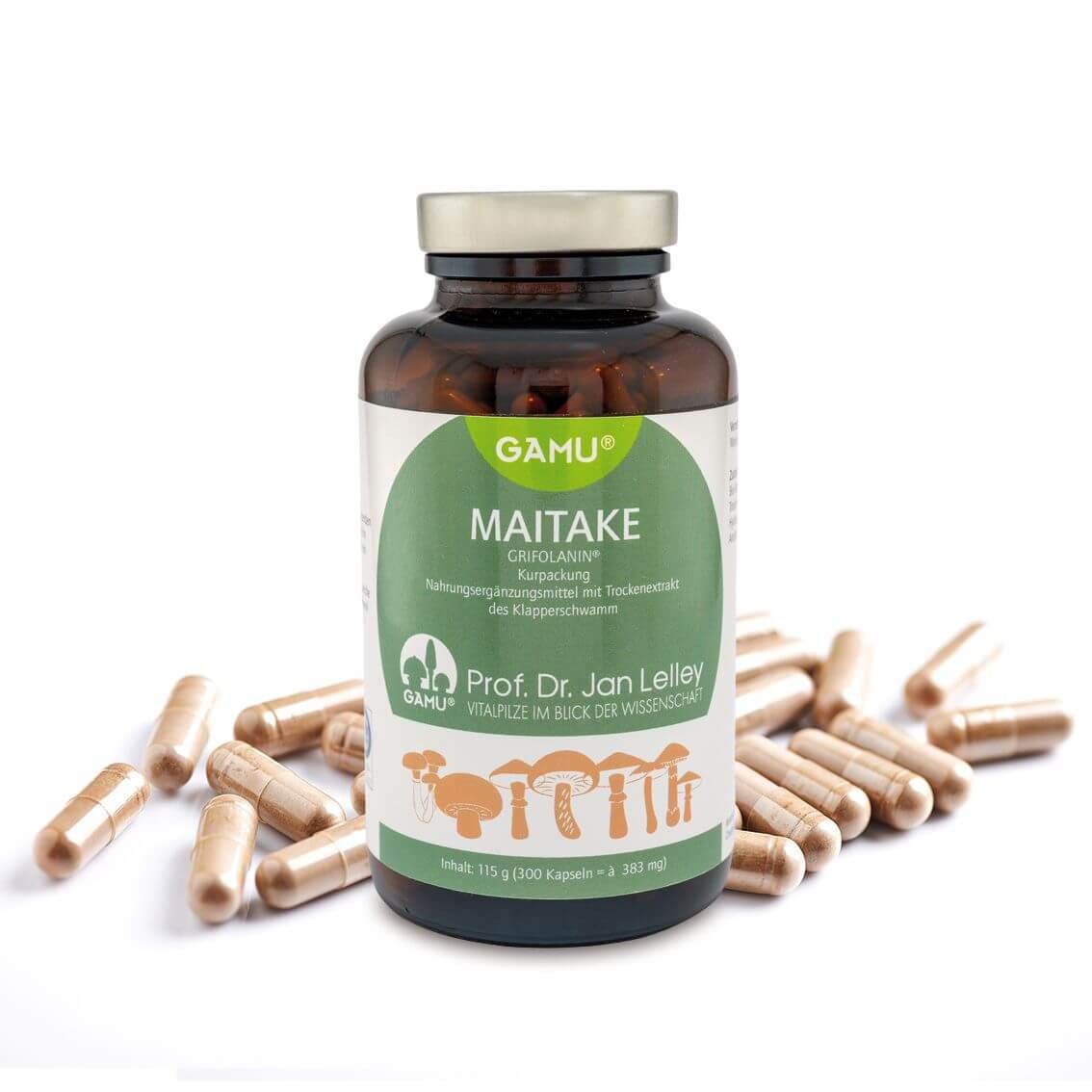 Gamu, Bio Maitake Pilzextrakt / Grifola frondosa Kurpackung 300 St Kapseln