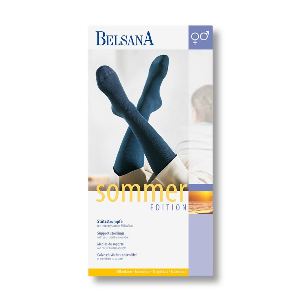 BELSANA Sommer Edt. Stützkniestrumpf Gr. 45-47 Farbe weiß
