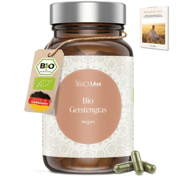 Bio Gerstengras Kapseln - 1500 mg pro Tagesdosis, vegan BACKLAxx® 300 St