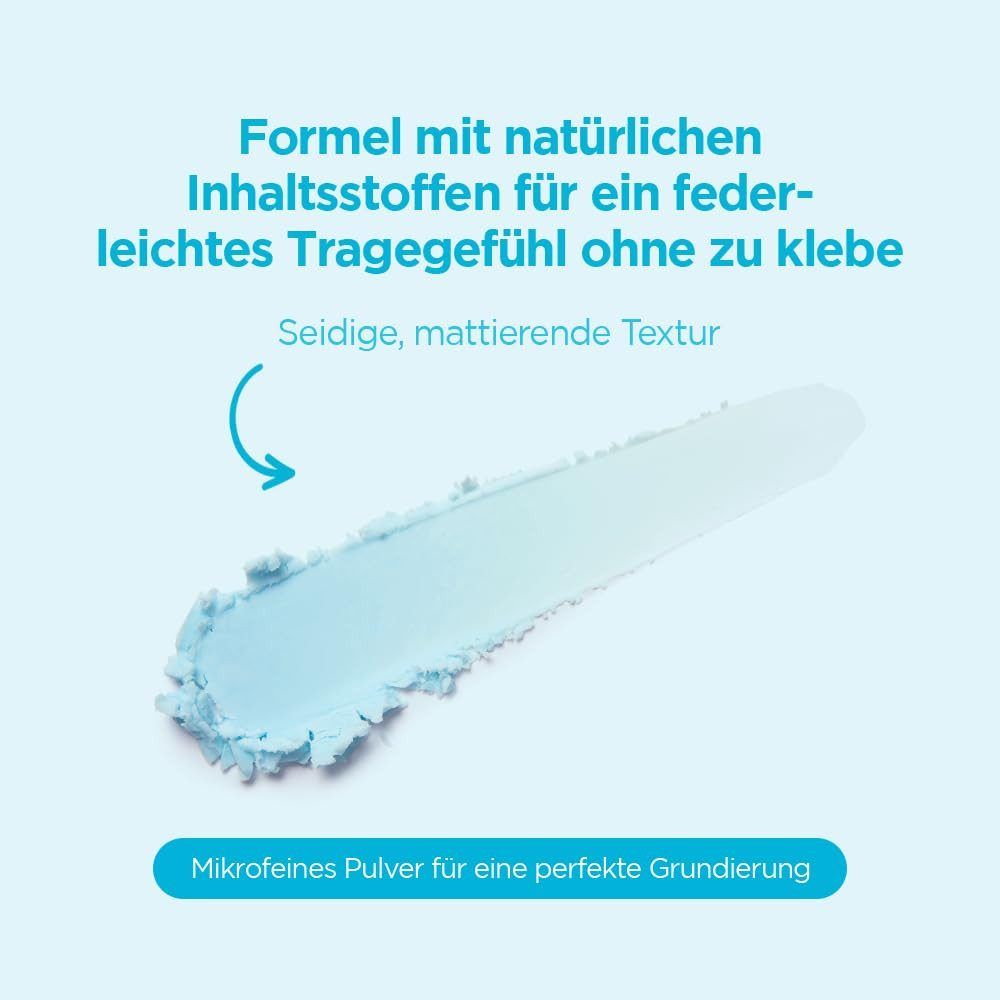 Fein vermahlenes, seidiges Puder für ein leichtes Tragegefühl ohne Kleben.