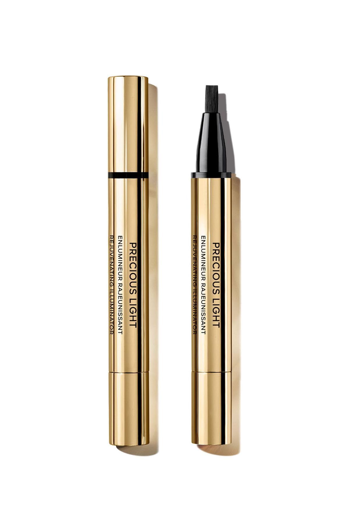 Goldfarbener Stift mit schwarzer Spitze. Aufschrift: PRECIOUS LIGHT ENLUMINEUR RAJEUNISSANT. Zwei Stifte, einer geschlossen, einer offen.