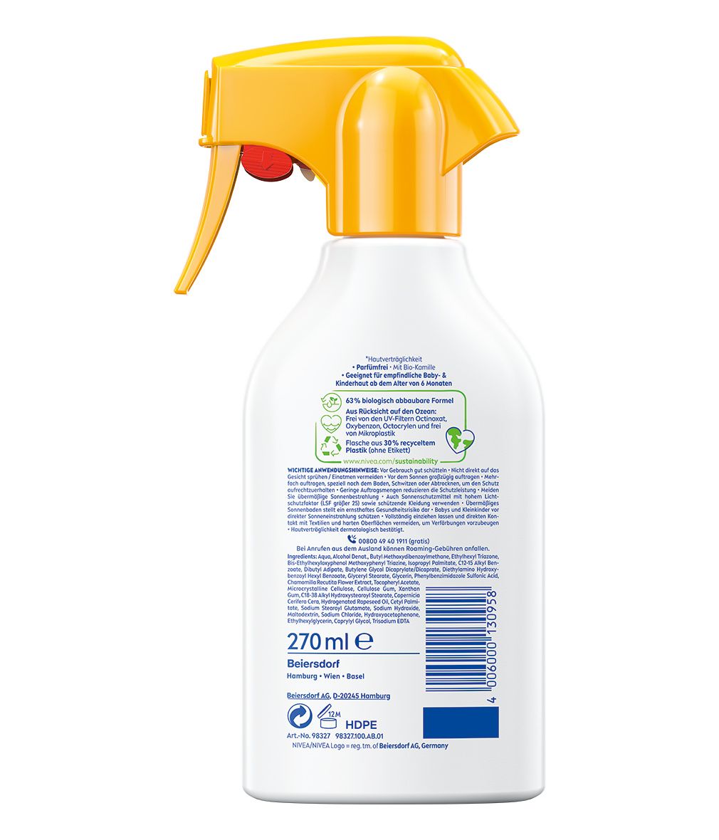 NIVEA SUN Babies & Kids Sensitiv Schutz Sonnenspray LSF 50+