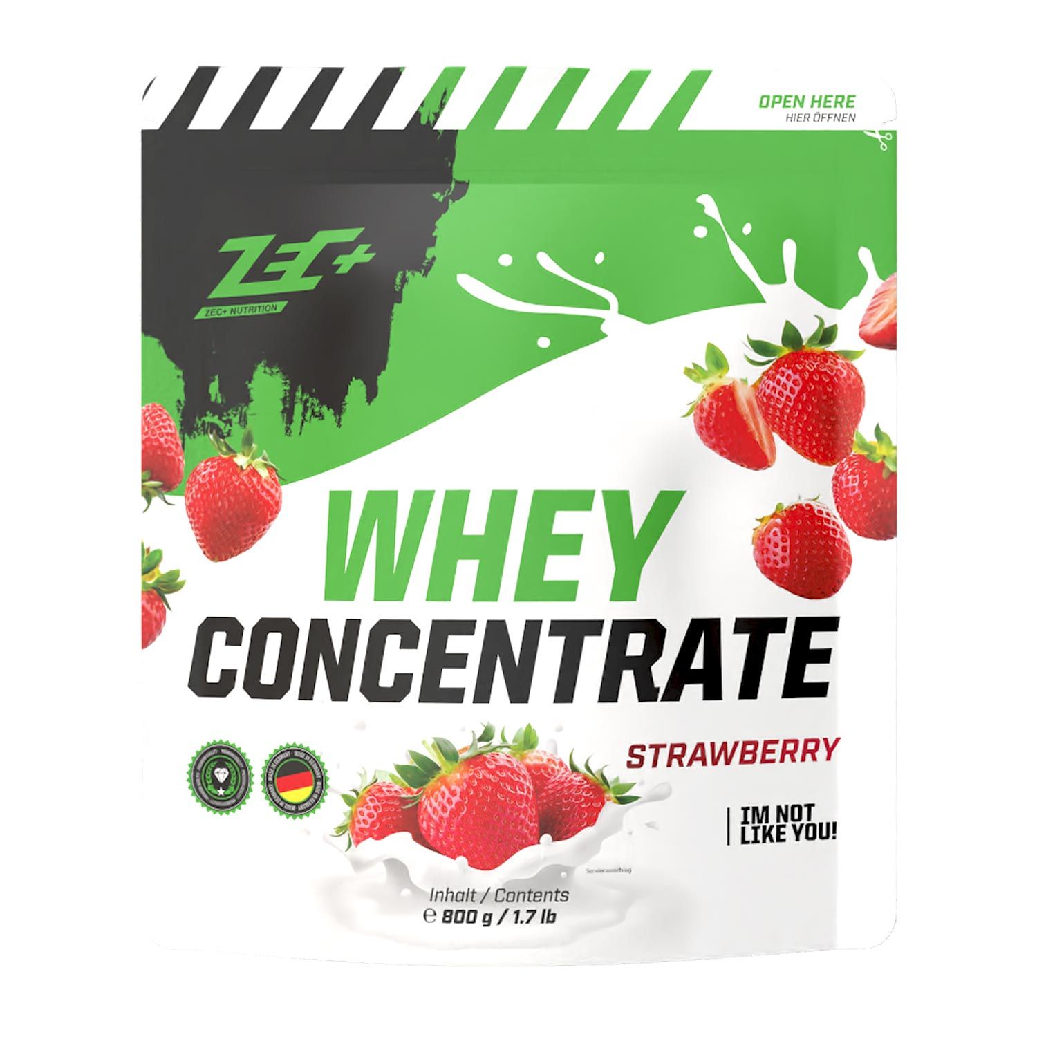 Zec+ Whey Concentrate Erdbeere 800 g Pulver