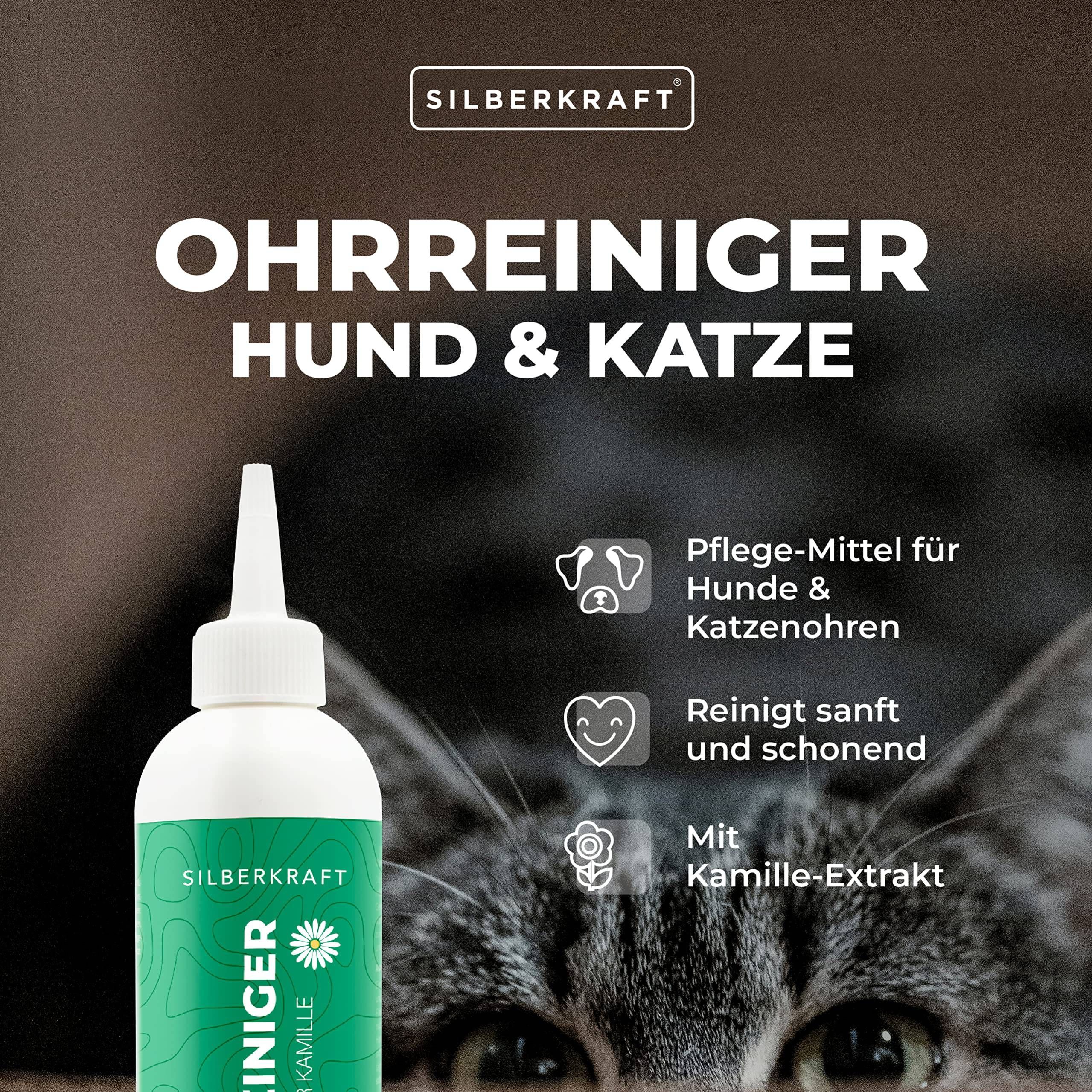 Silberkraft Ohrreiniger Hund & Katze 4x250 ml