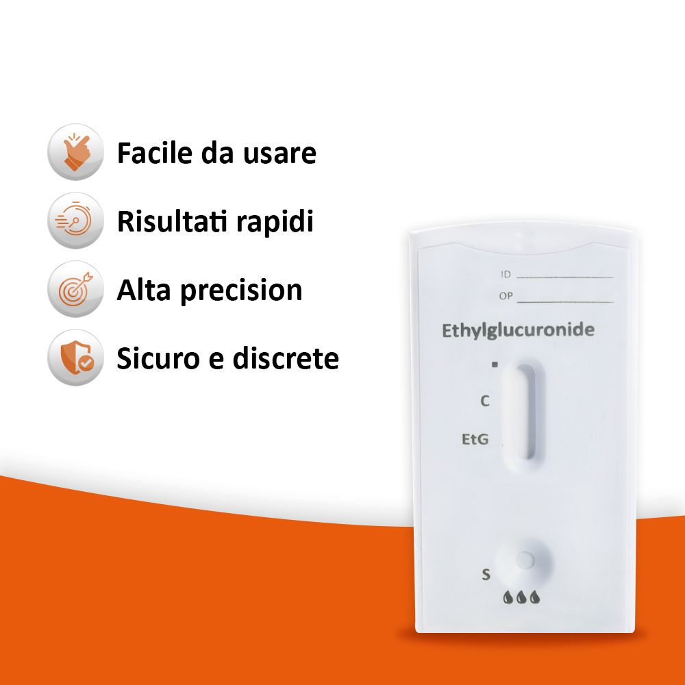Scheda di test con stampa EtG. Facile da usare, risultati rapidi, alta precisione, sicuro.