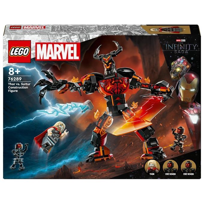 LEGO Thor vs. personaggio costruibile di Surtur