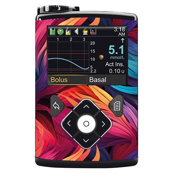 Diasticker® Minimed Sticker inkl. Clip (600/700er-Serie) 'Feathers' 1 St