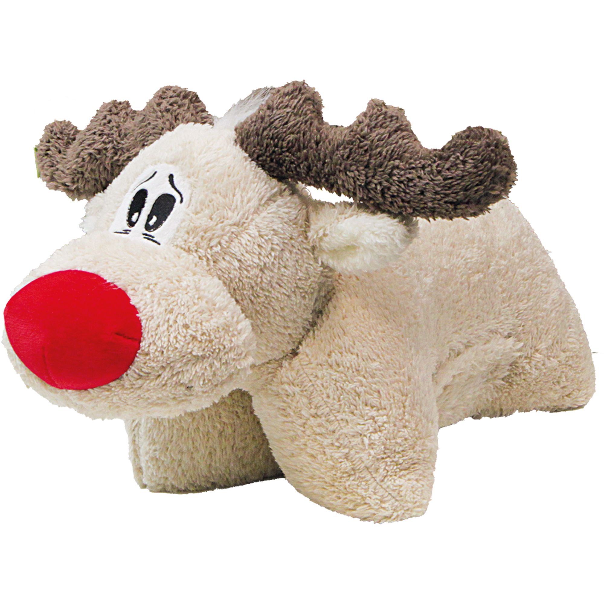 Kopfkissen "Red Nose Elch" für Hunde - Weihnachten - Kuscheln und Spielen im einem