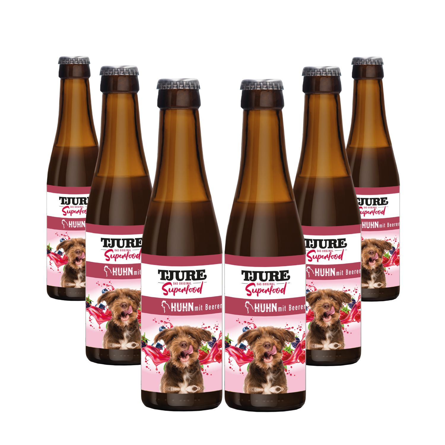 TJURE Hund -Superfood Huhn mit Beeren 6er Pack Hundesmoothie