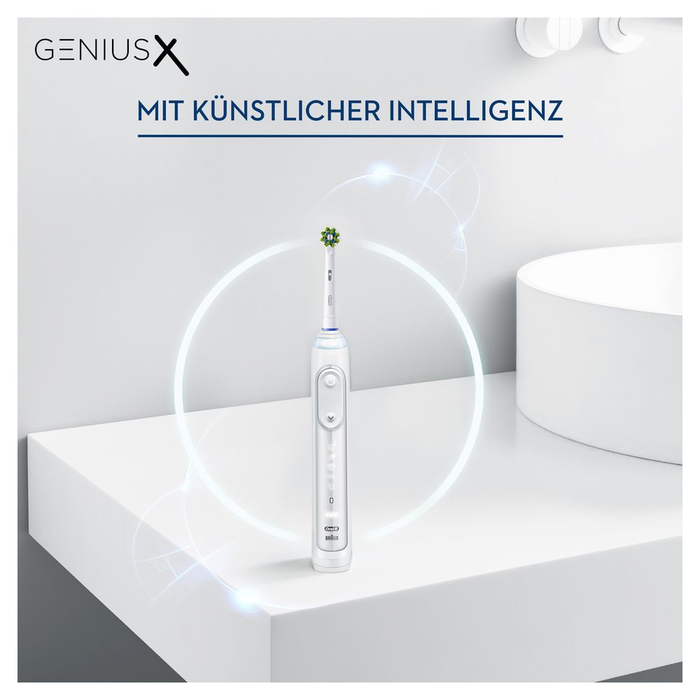 Oral-B - Elektrische Zahnbürste "Genius X - White" in Weiß