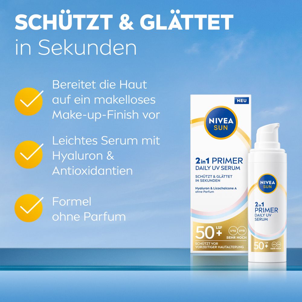 NIVEA SUN 2in1 Primer & Silky UV Stick Routine Set