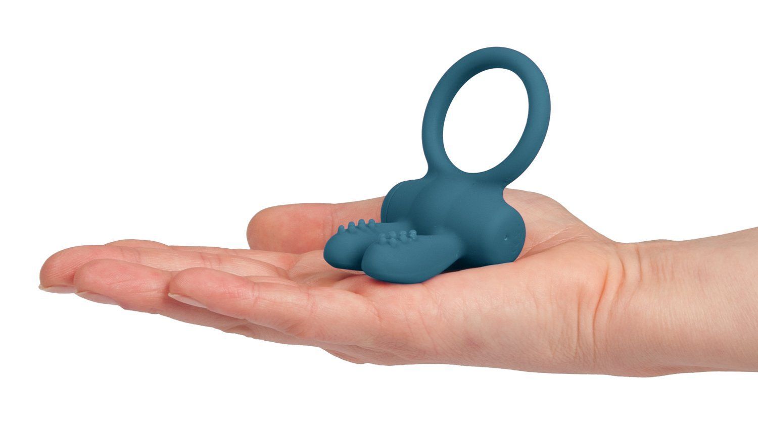 Lumunu Vibro Rabbit Penisring "Schlitzohr"(Petrol)