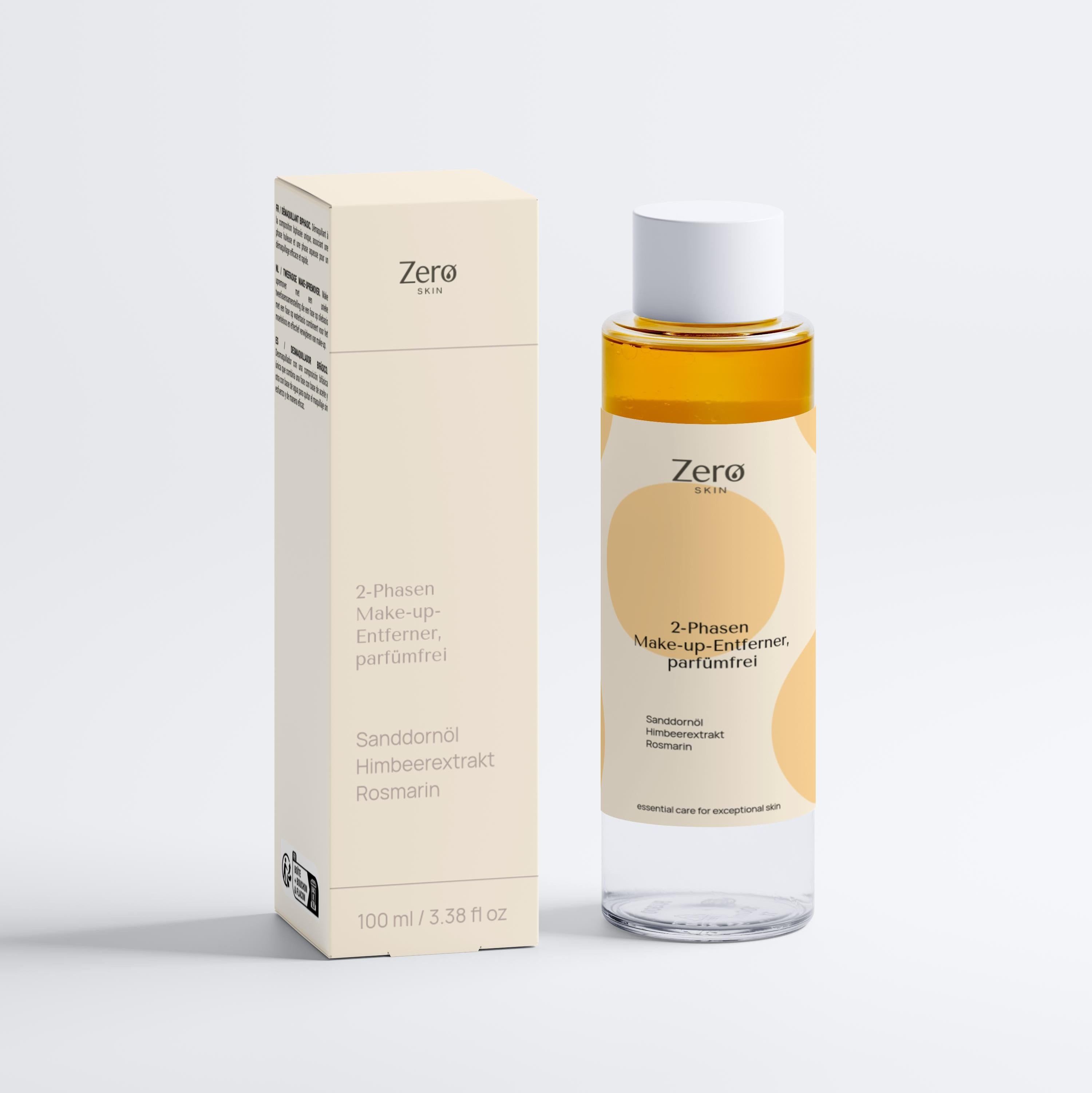 Zero Skin 2-Phase Make-up-Entferner, sanft reinigend beruhigend für alle Hauttypen