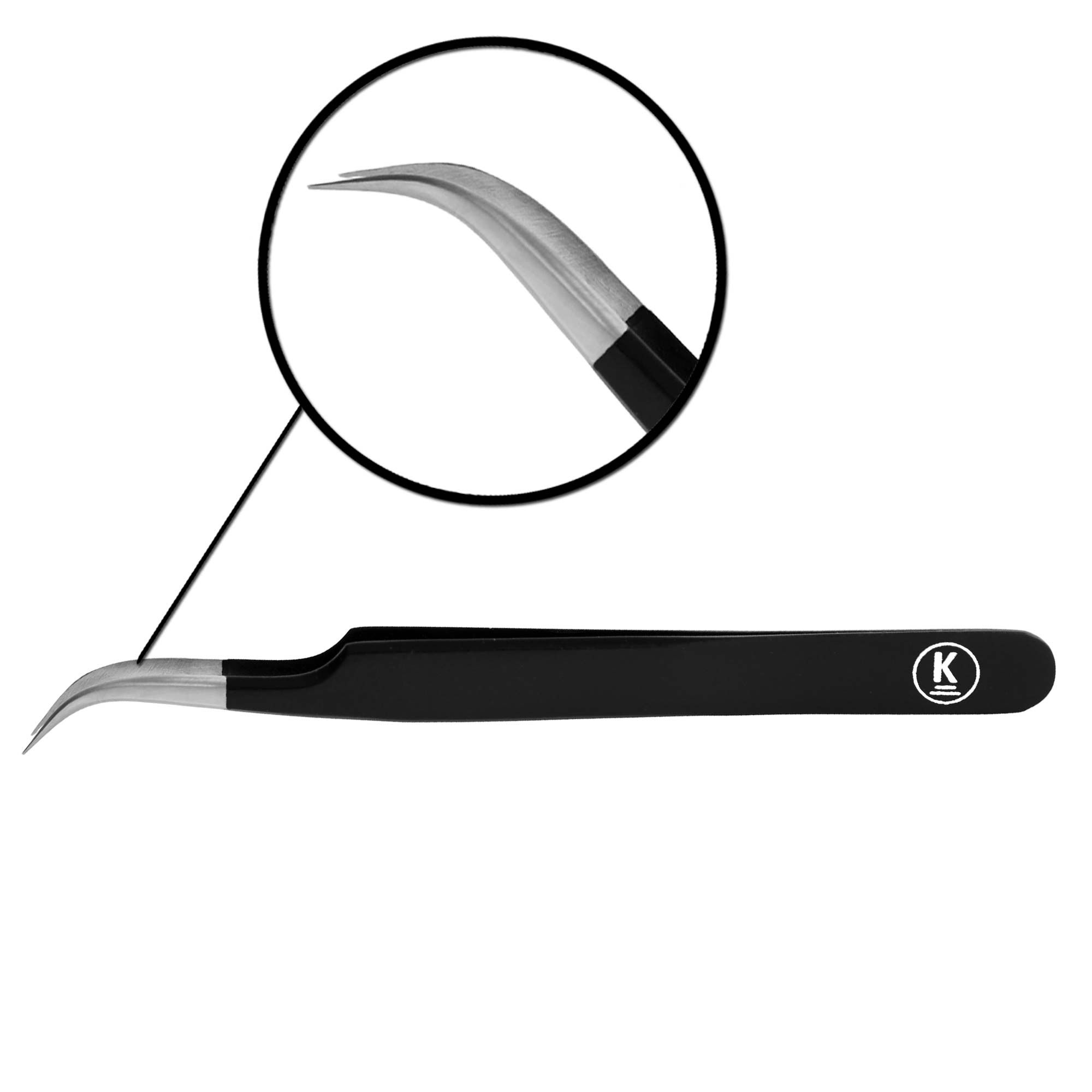 K-Pro Wimpernpinzette gebogen