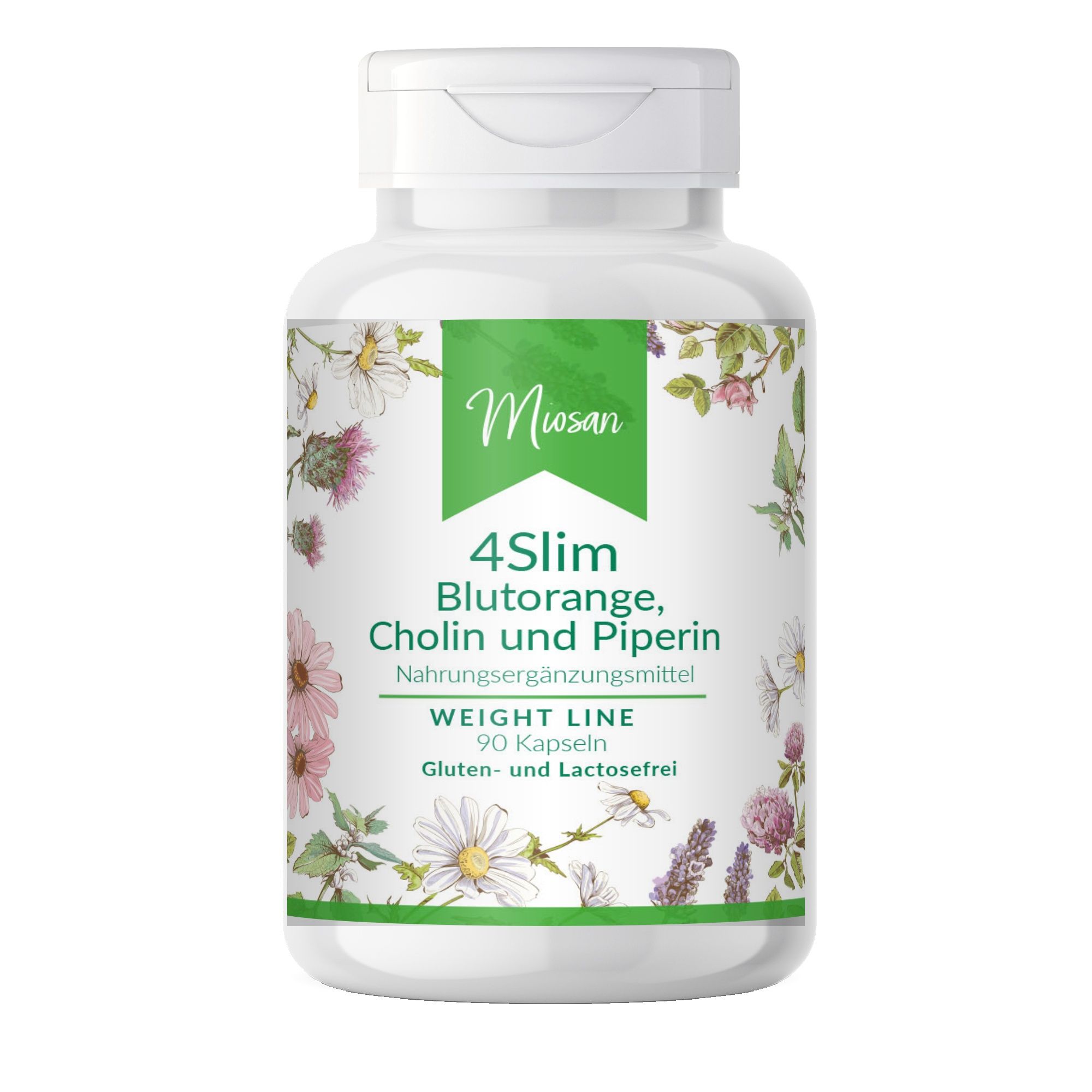 Miosan 4Slim Blutorange; Cholin und Piperin 90 St
