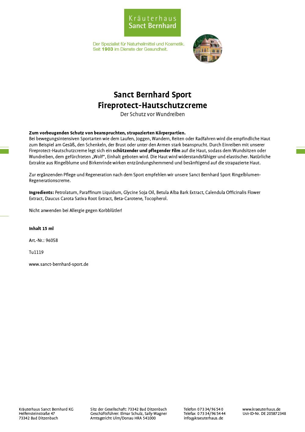 Sanct Bernhard Sport Marathon Set