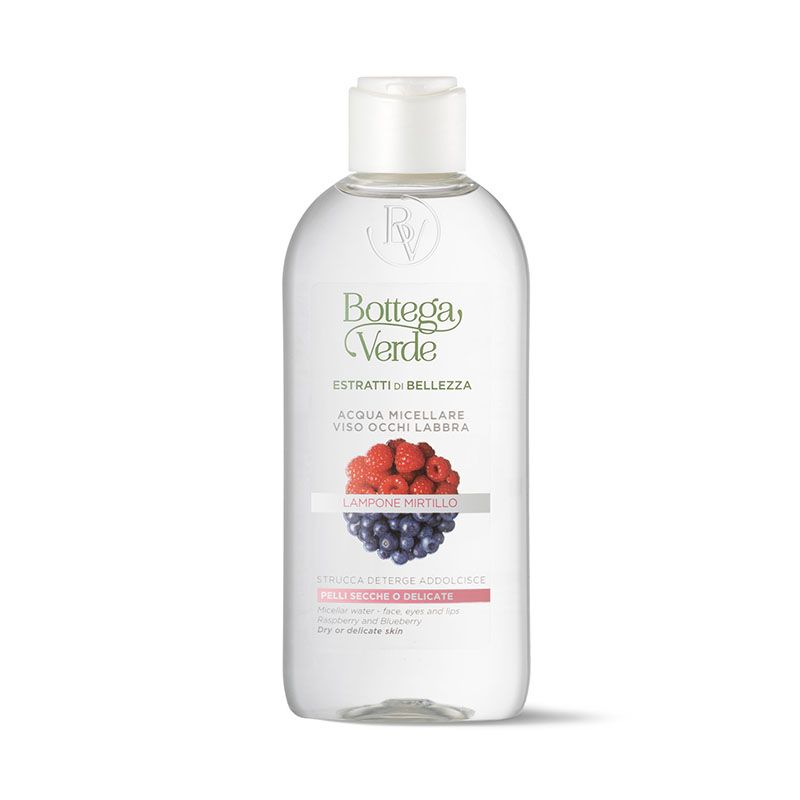 Bottega Verde Acqua micellare - viso occhi labbra -  Lampone e Mirtillo