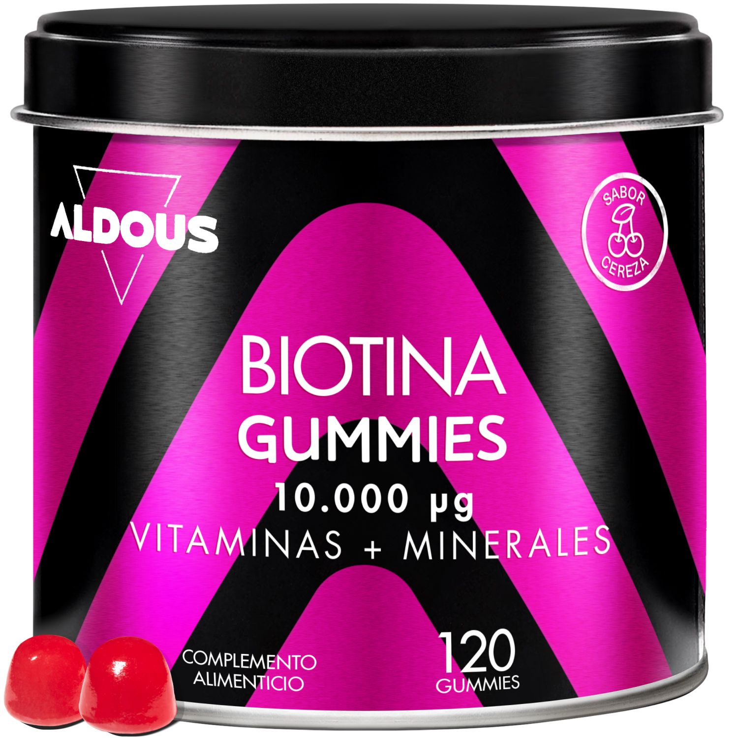 Aldous – Biotin-Gummibärchen Haare, Haut, Nägel 120 St Bonbons