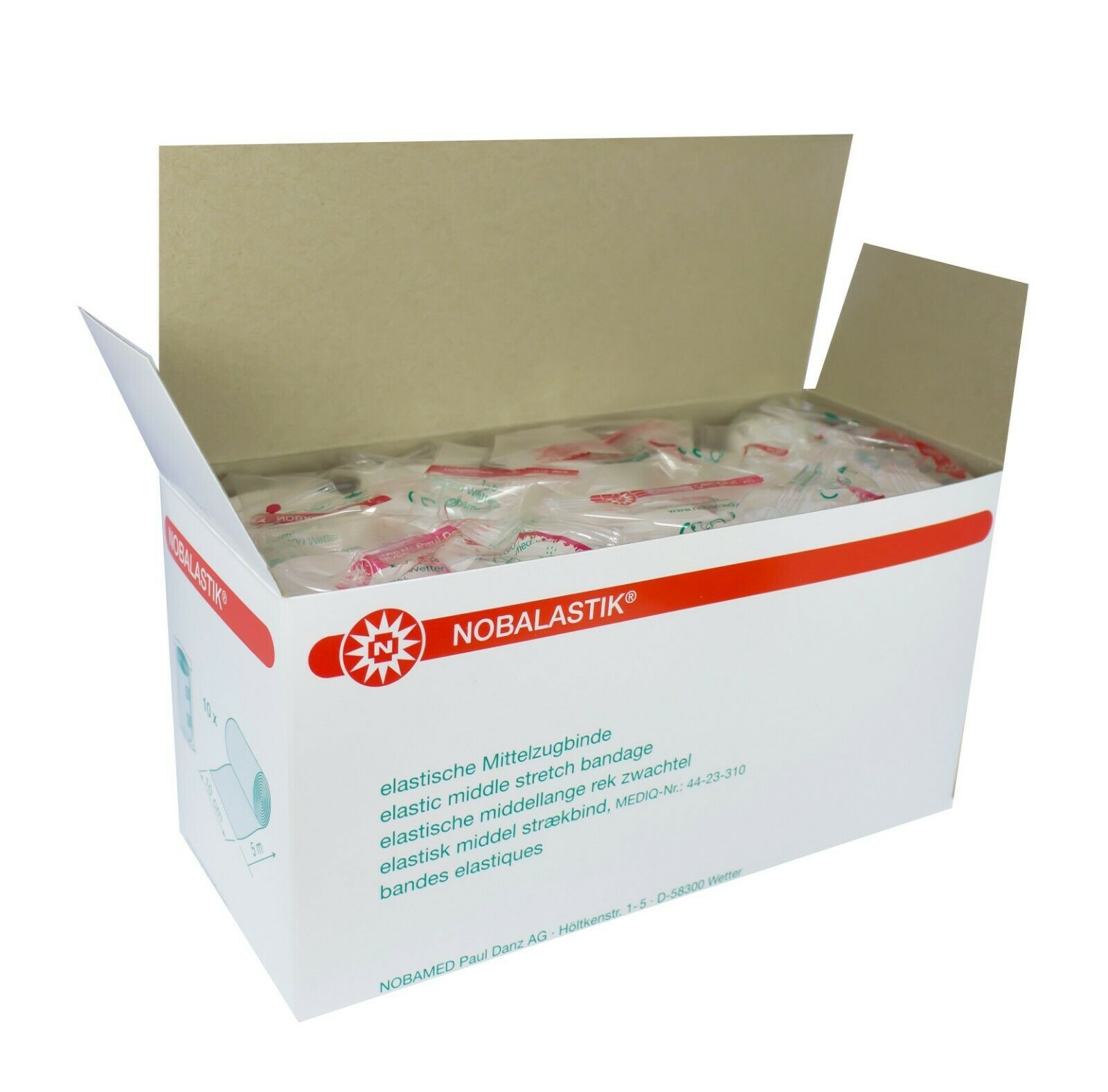 NOBA Nobalastik Mittelzugbinde in Folie 5 m x 6 cm