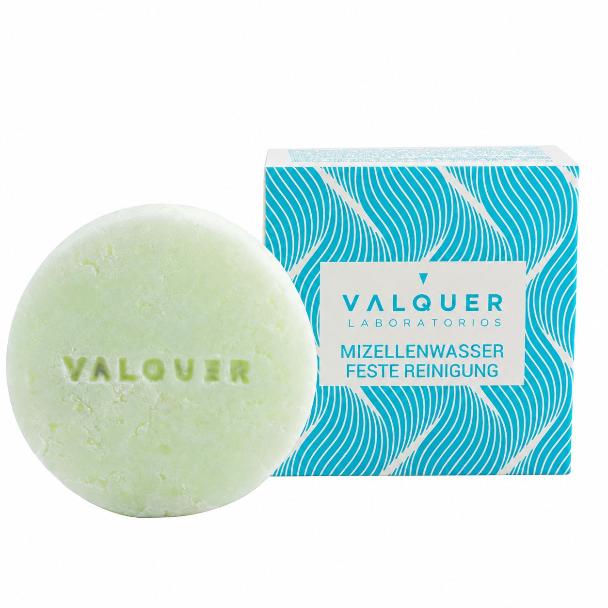 Valquer feste Reinigung mit Mizellenwasser und Wellenmuster-Verpackung.
