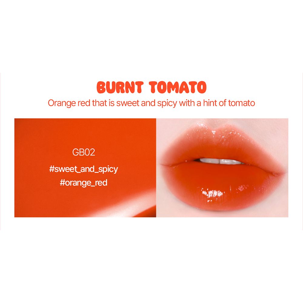 BLACK ROUGE Glow Bokki Tint Lip Tint GB02 Burnt Tomato