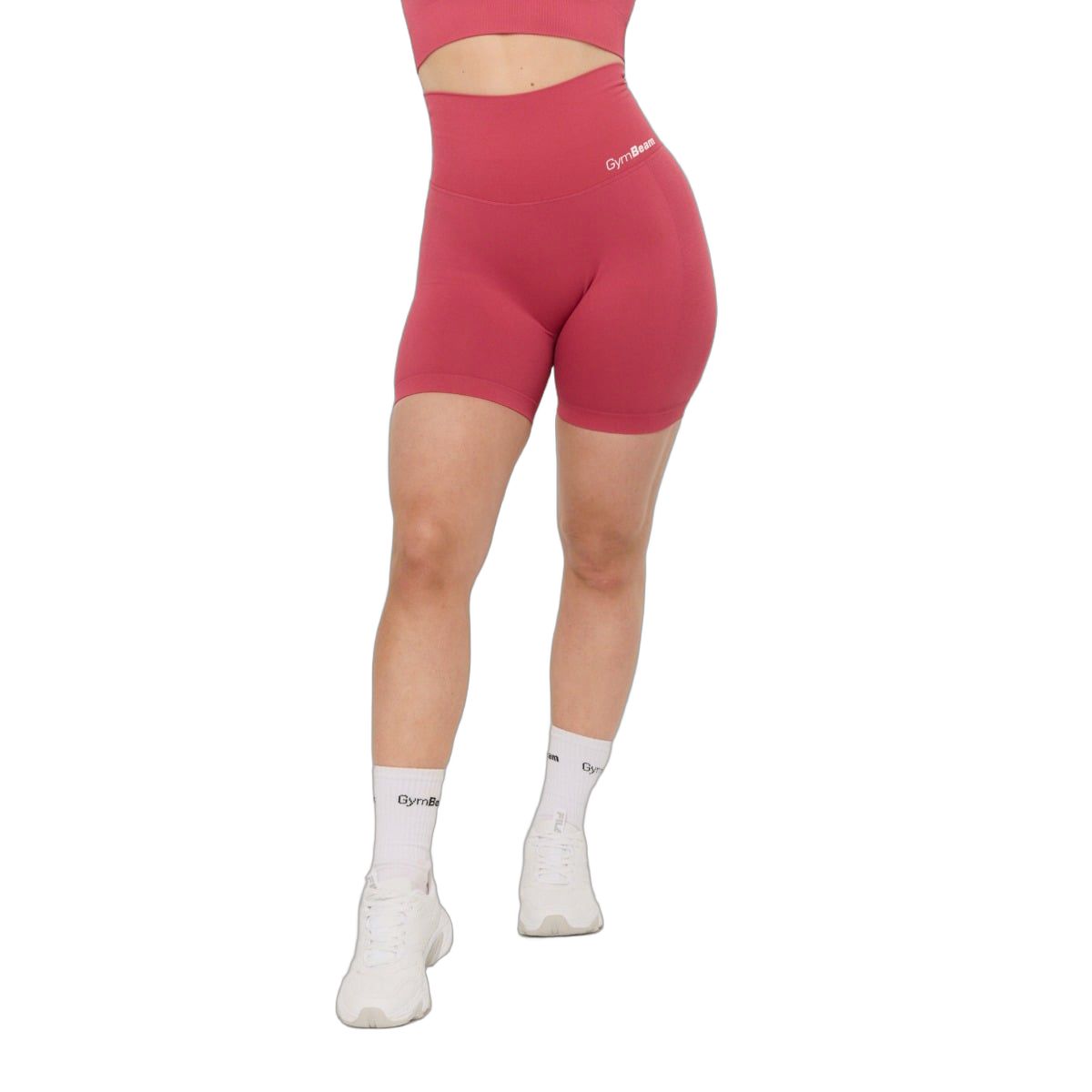 GymBeam Shorts Damen slim mit hoher Taille in Bloom