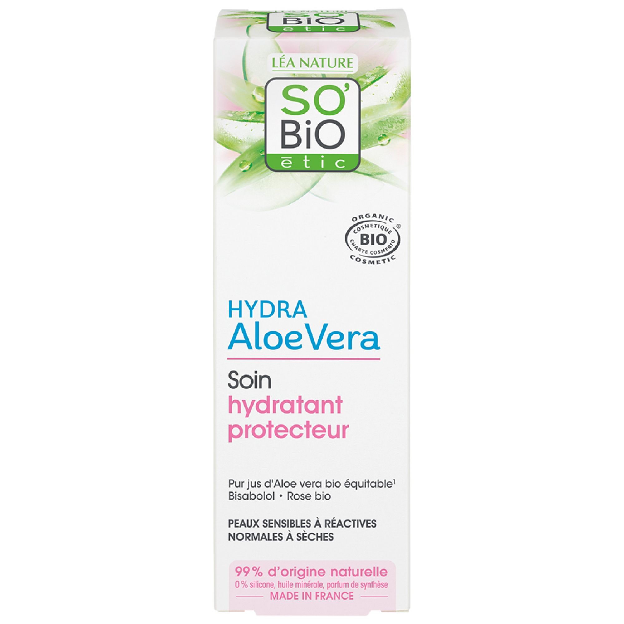Léa Nature SO BIO étic Hydra Aloe Vera Schützende Feuchtigkeitspflege Bio 14,5x5,1x4 cm
