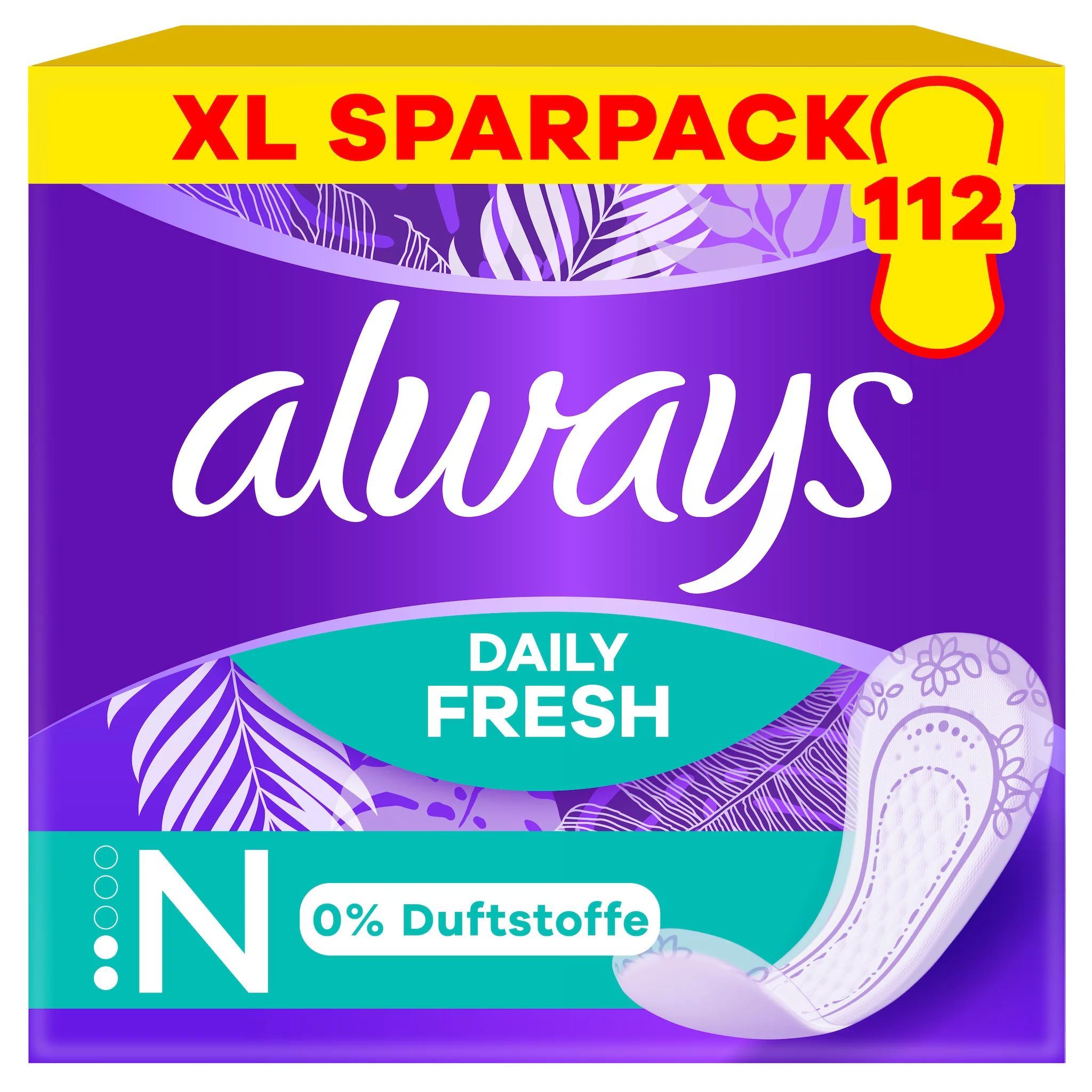 always Slipeinlage Daily Fresh Normal ohne Duft Duo BigPack