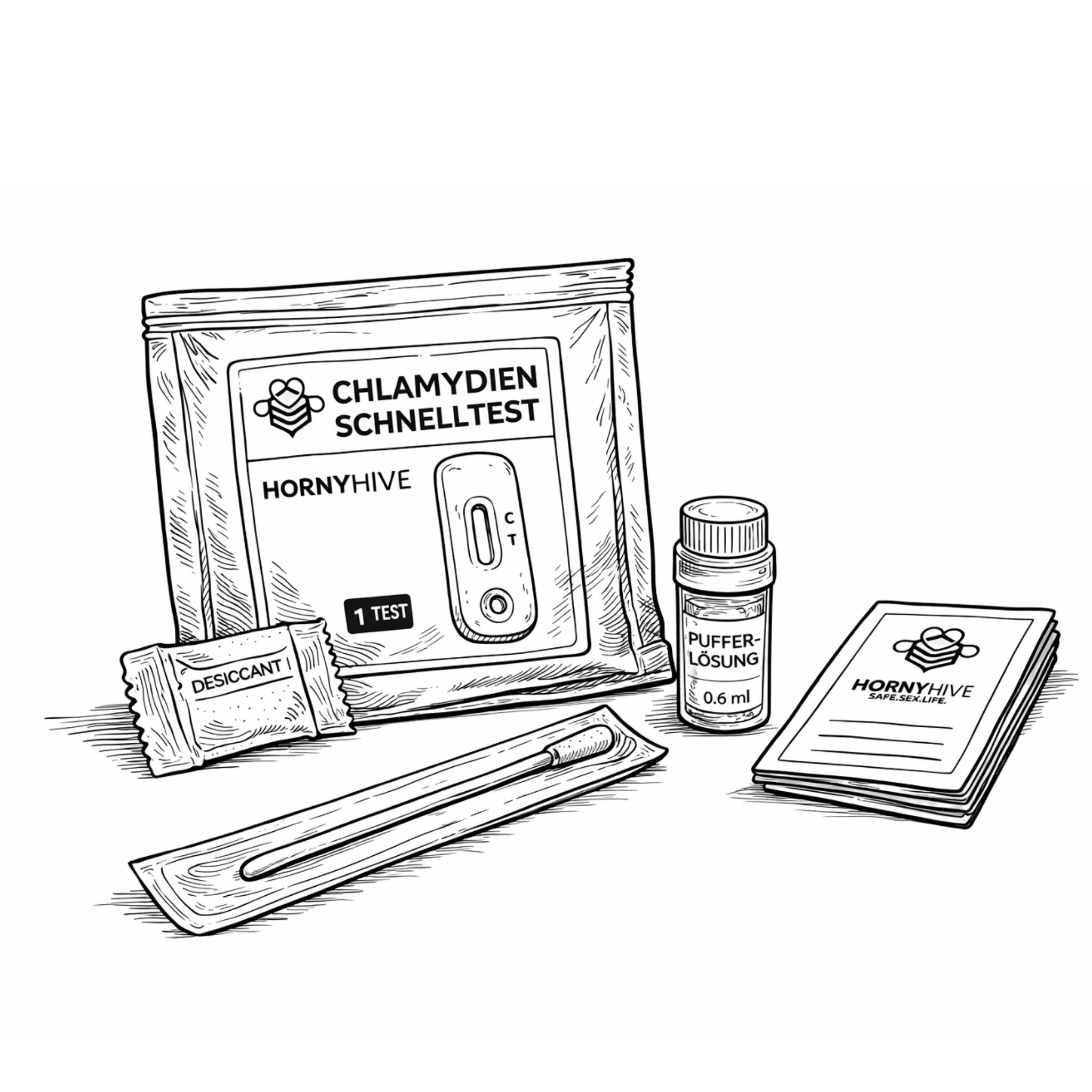 STI Schnelltest Set (HIV, Chlamydien für Frauen, Syphilis)