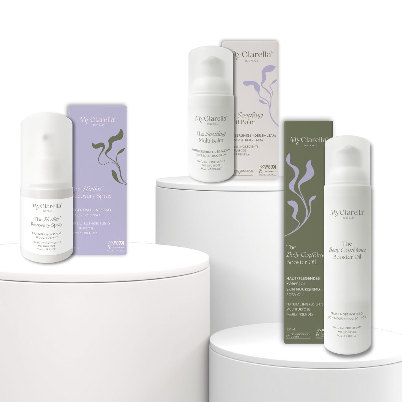 MyClarella® Set di cura Mama & Baby – olio, balsamo e spray dalla gravidanza al post parto