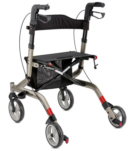 Bischoff & Bischoff Rollator Capero faltbar Leichtgewichtrollator mit Rückengurt