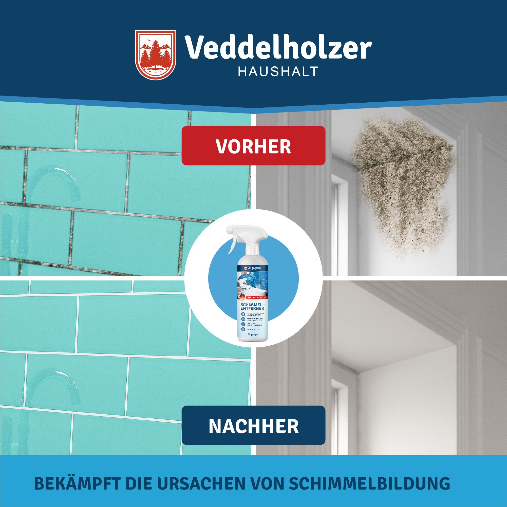 Veddelholzer Premium Schimmelentferner mit Aktivchlor