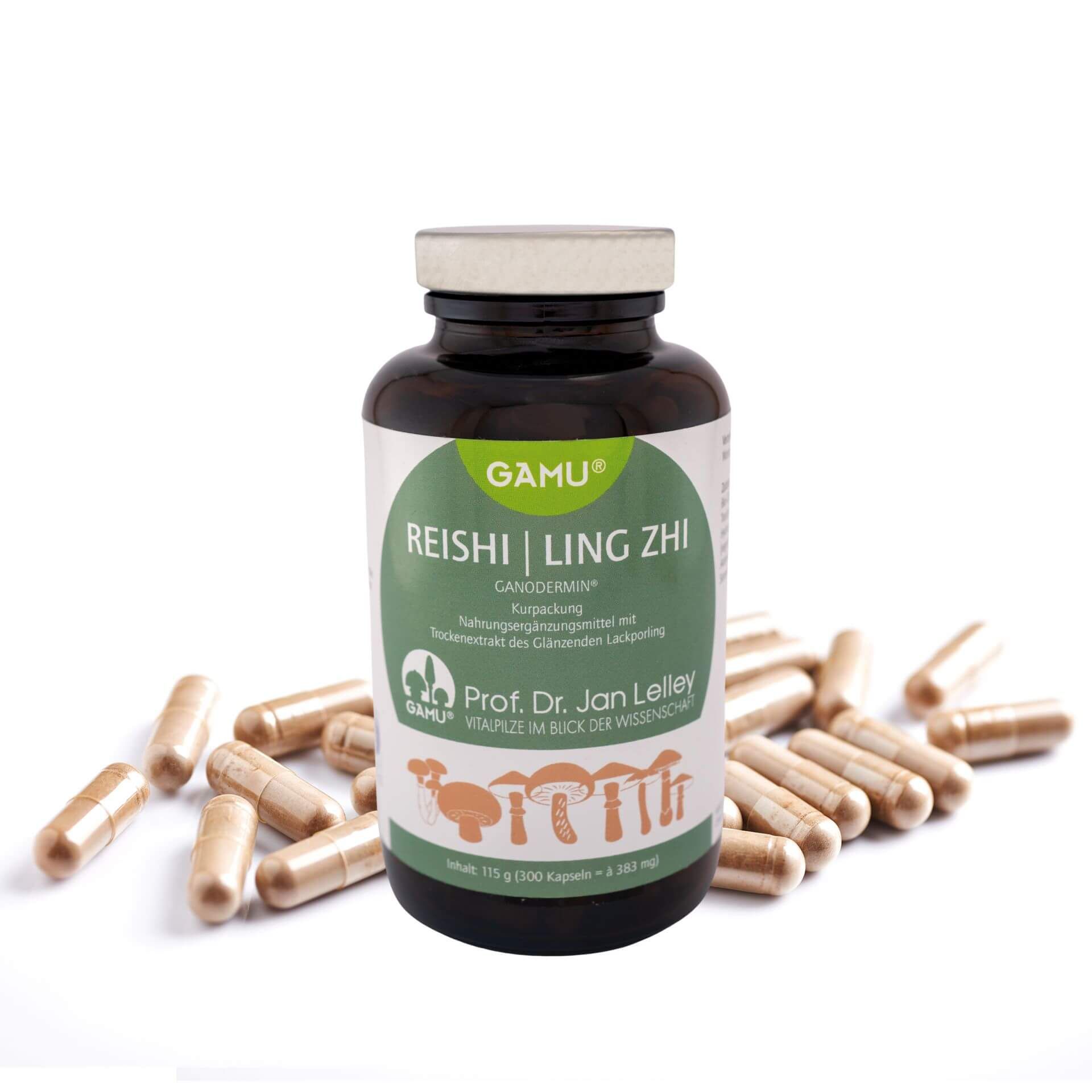 Gamu, Bio Reishi Pilzextrakt / Ganoderma Lucidium Kurpackung 300 St Kapseln