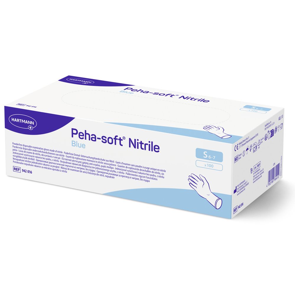 Hartmann Peha-soft® nitrile blue powderfree Einweg-Untersuchungshandschuhe (1x100 Stk.) 1 St