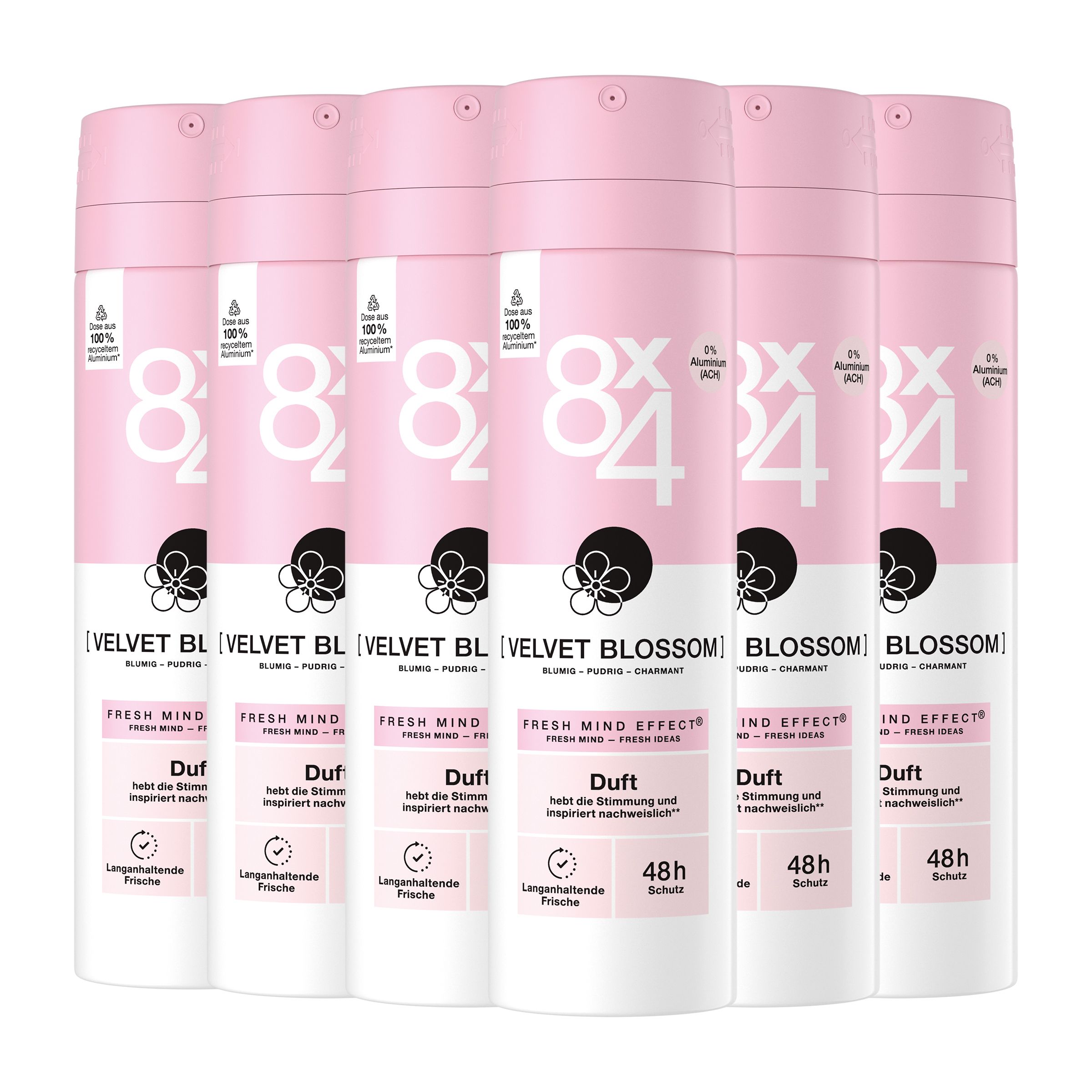8x4 Deodorant Spray Velvet Blossom Mandarine und Jasmin
