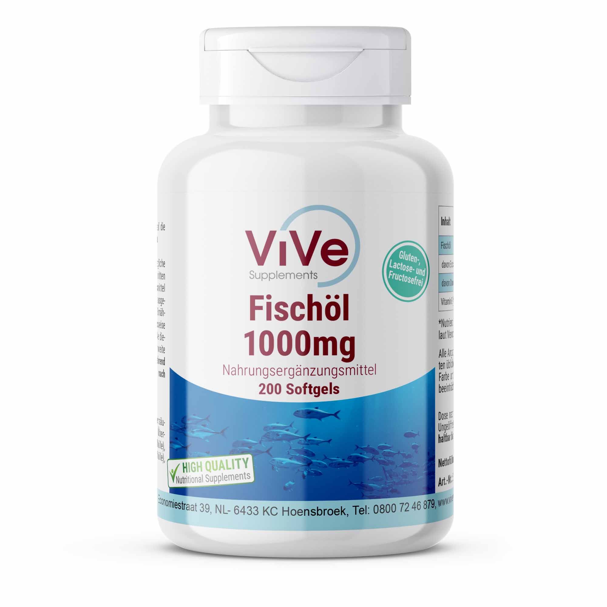 Vive Supplements | Fischöl 1000 mg 200 St