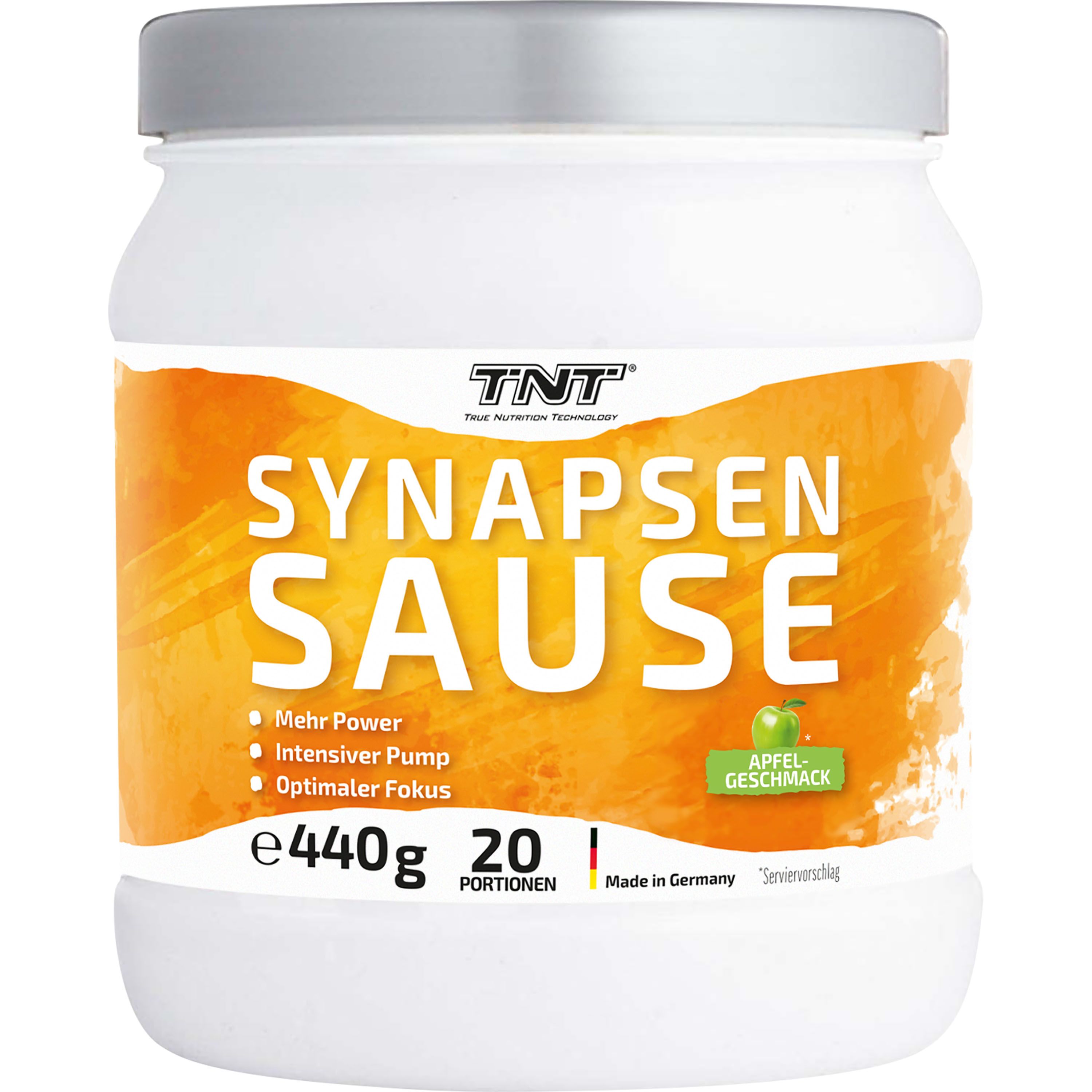 TNT Synapsensause, Trainingsbooster für Energie und Pump, für Muskelaufbau, Apfel-Geschmack