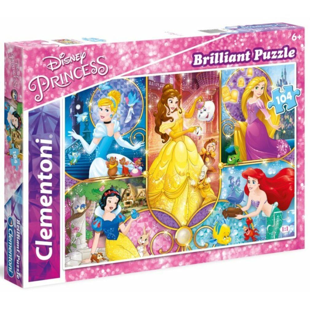 clementoni Brillant-Puzzle Disney-Prinzessinnen 104 Teile