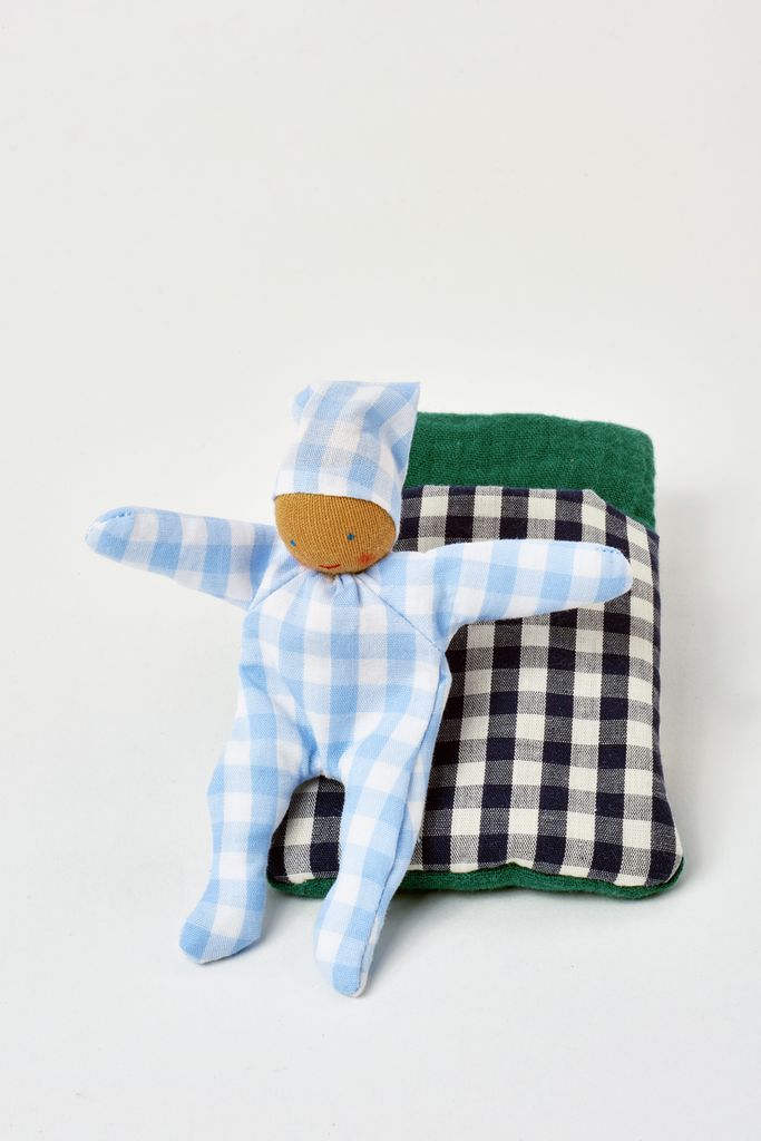 Käthe Kruse BABY mit Schlafsack karo