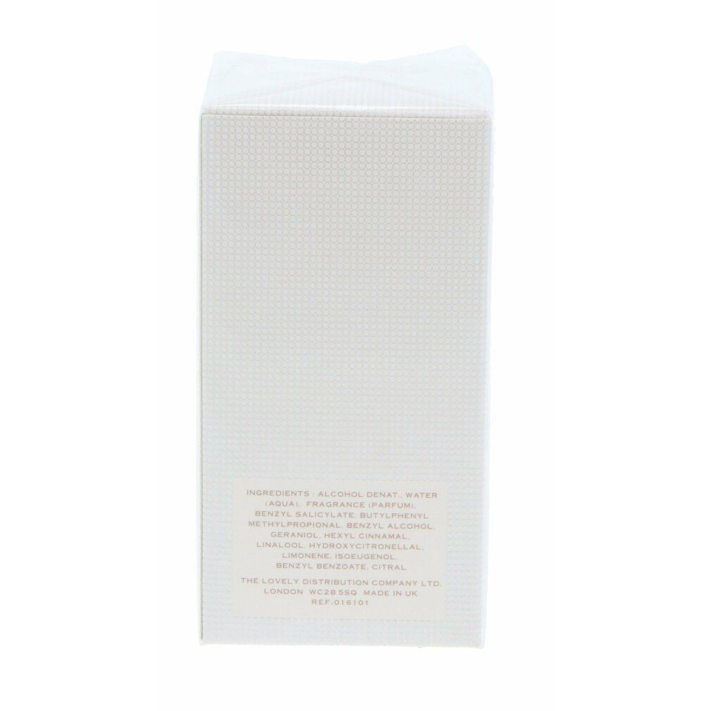 Weiße Schachtel mit Text. Enthält Inhaltsstoffe und Firmeninformationen. Kleingedruckt auf der Rückseite.