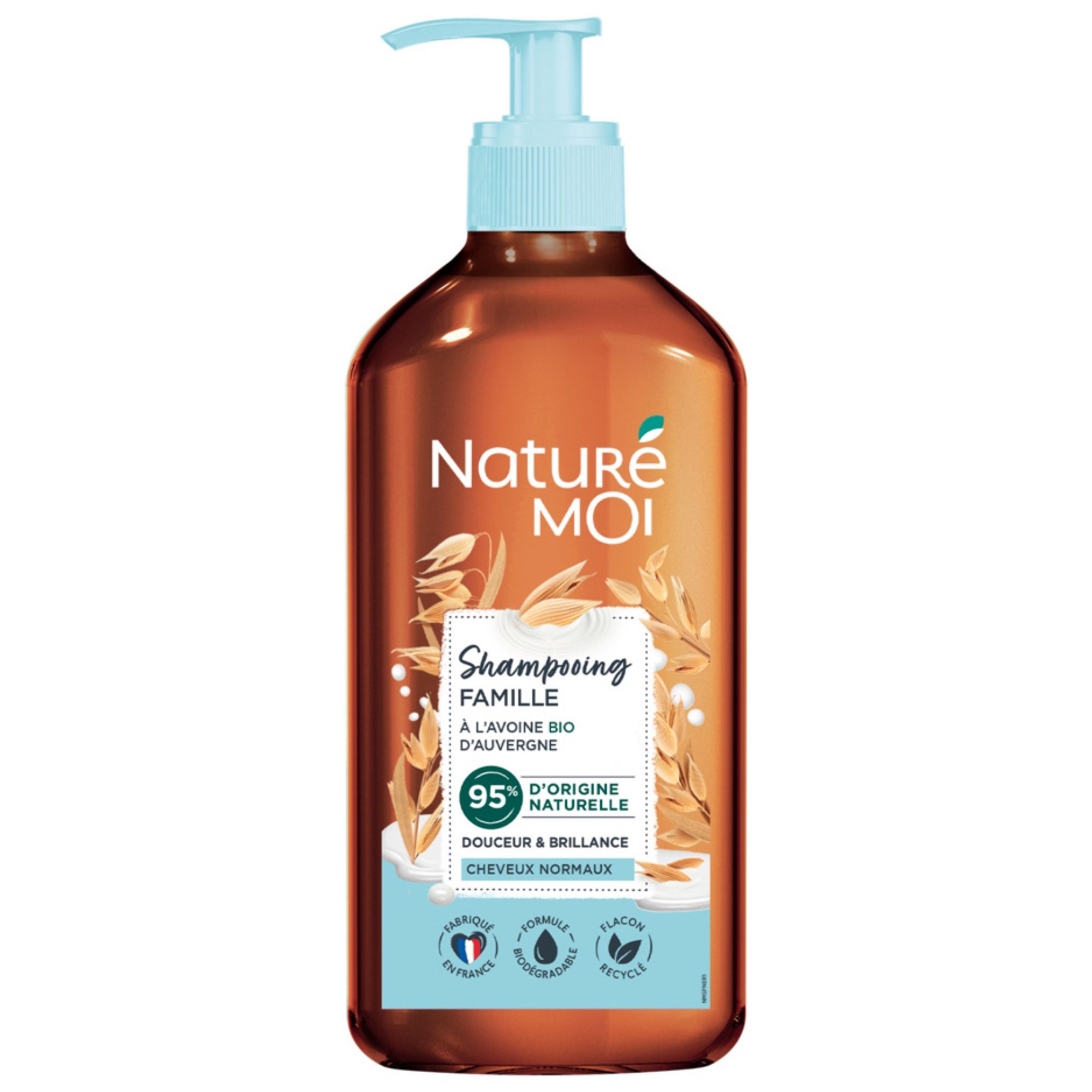 Naturé Moi Familien-Shampoo Milde & Glanz mit Hafer 7,7x6,1x21,1 cm