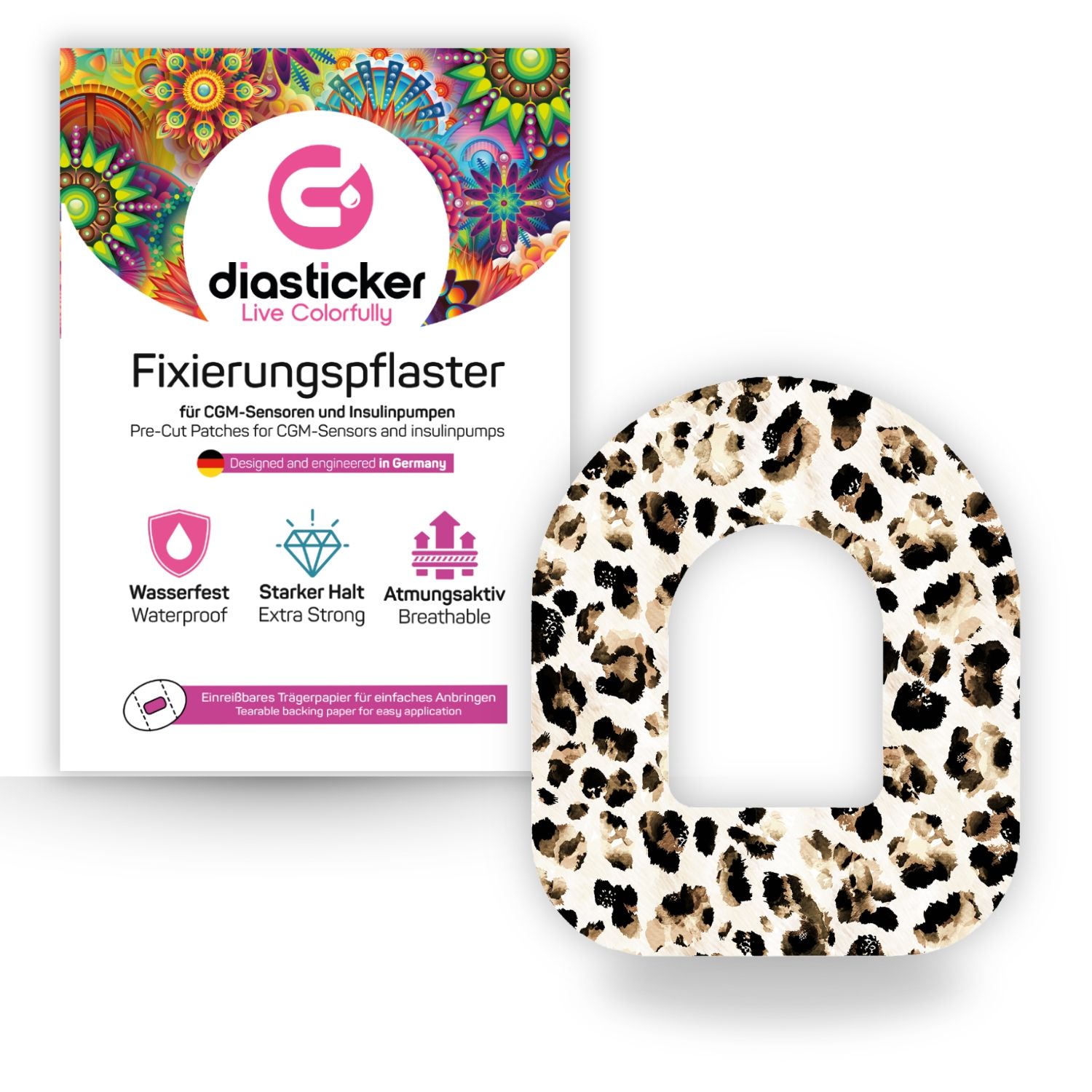 Diasticker® Omnipod Fixiertapes 'Cheetah' 5 St
