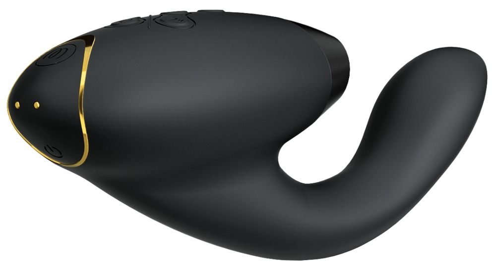 Womanizer Duo 2 Druckwellenstimulator mit G-Punkt Vibrationsarm schwarz