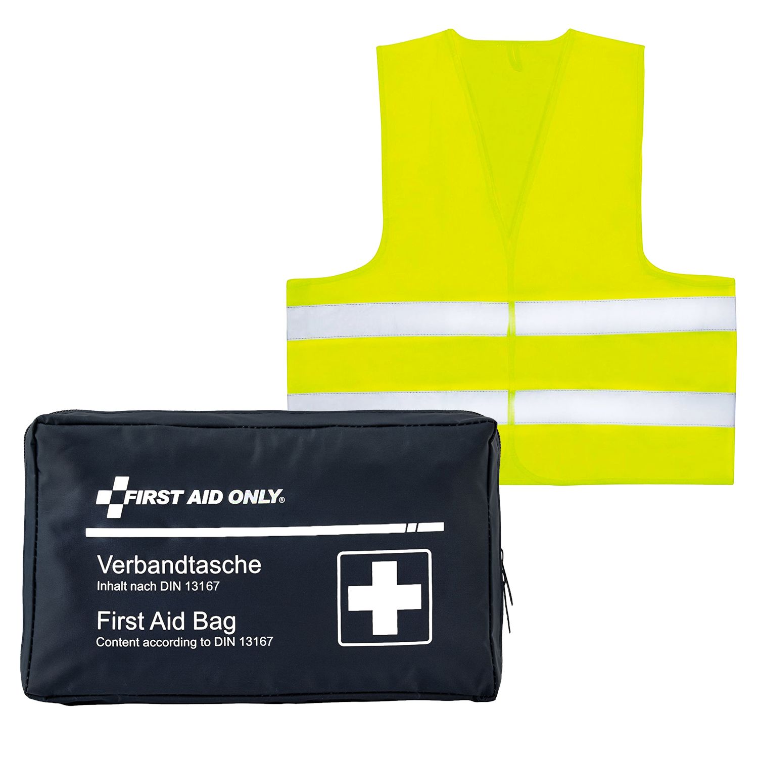 First Aid Only Set Verbandtasche DIN 13167 mit Warnweste