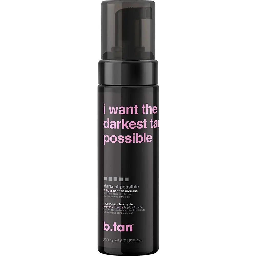 b.tan I Want The Darkest Tan Possible Selbstbräunungsmousse Stufe 5 200 ml Dosierschaum