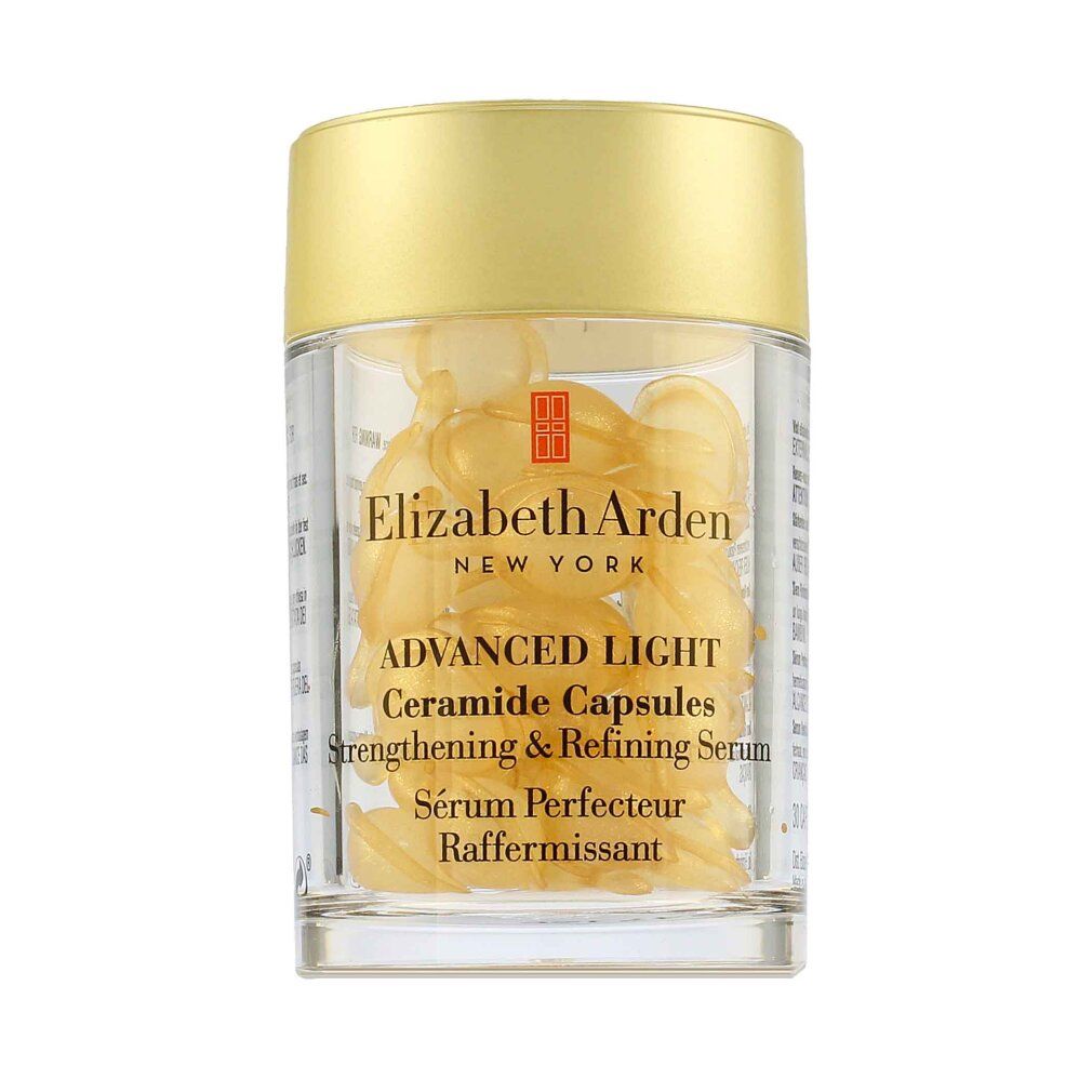 Flasche mit gelben Kapseln. Text: Advanced Light Ceramide Capsules.